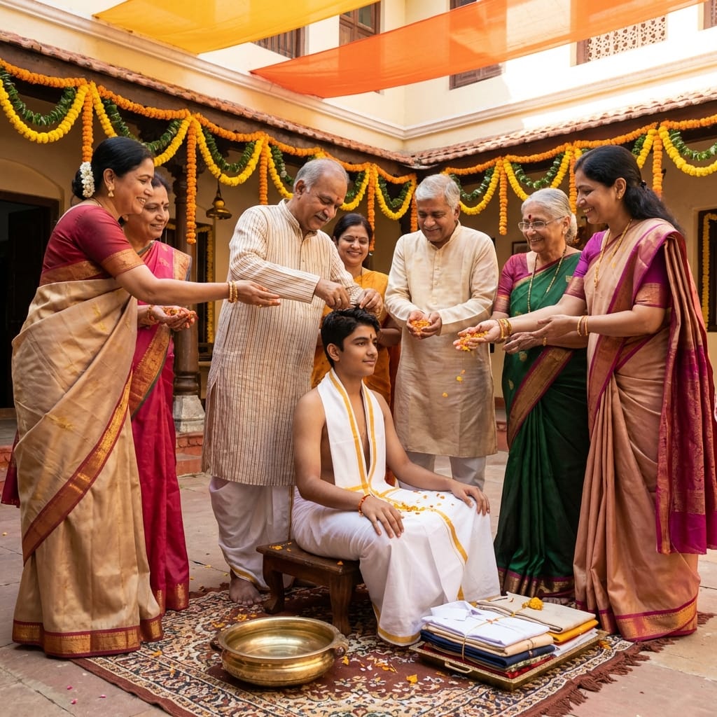 Keshanta Godaan Sanskar - Coming of age ceremony first shave ritual manhood