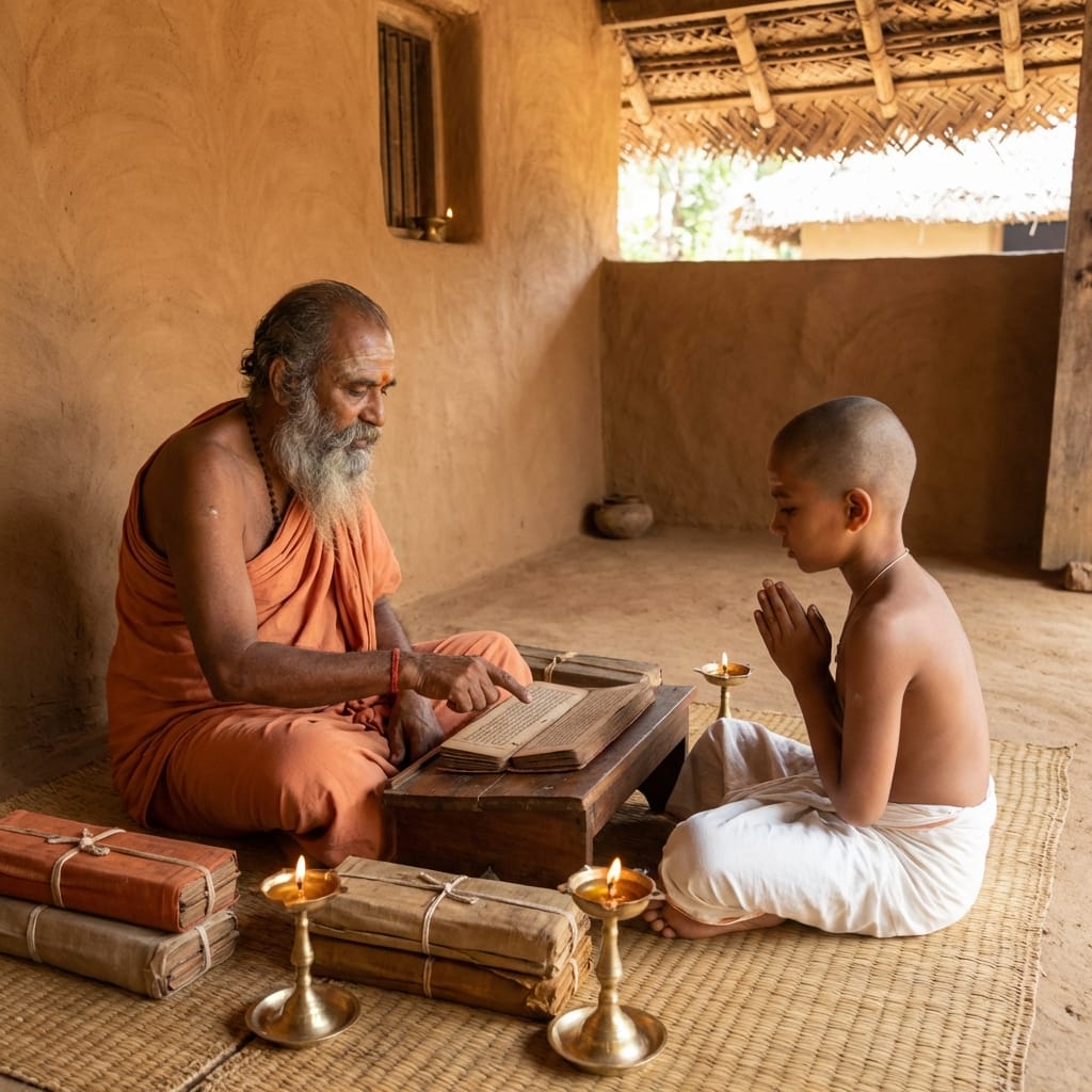 Vedarambha Sanskar - Beginning Vedic education Gurukul admission religious study